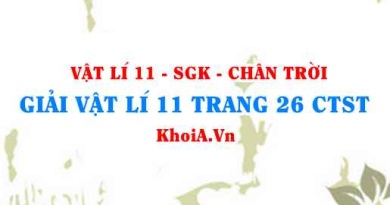 Giải Vật lí 11 trang 26 Chân trời Sáng tạo